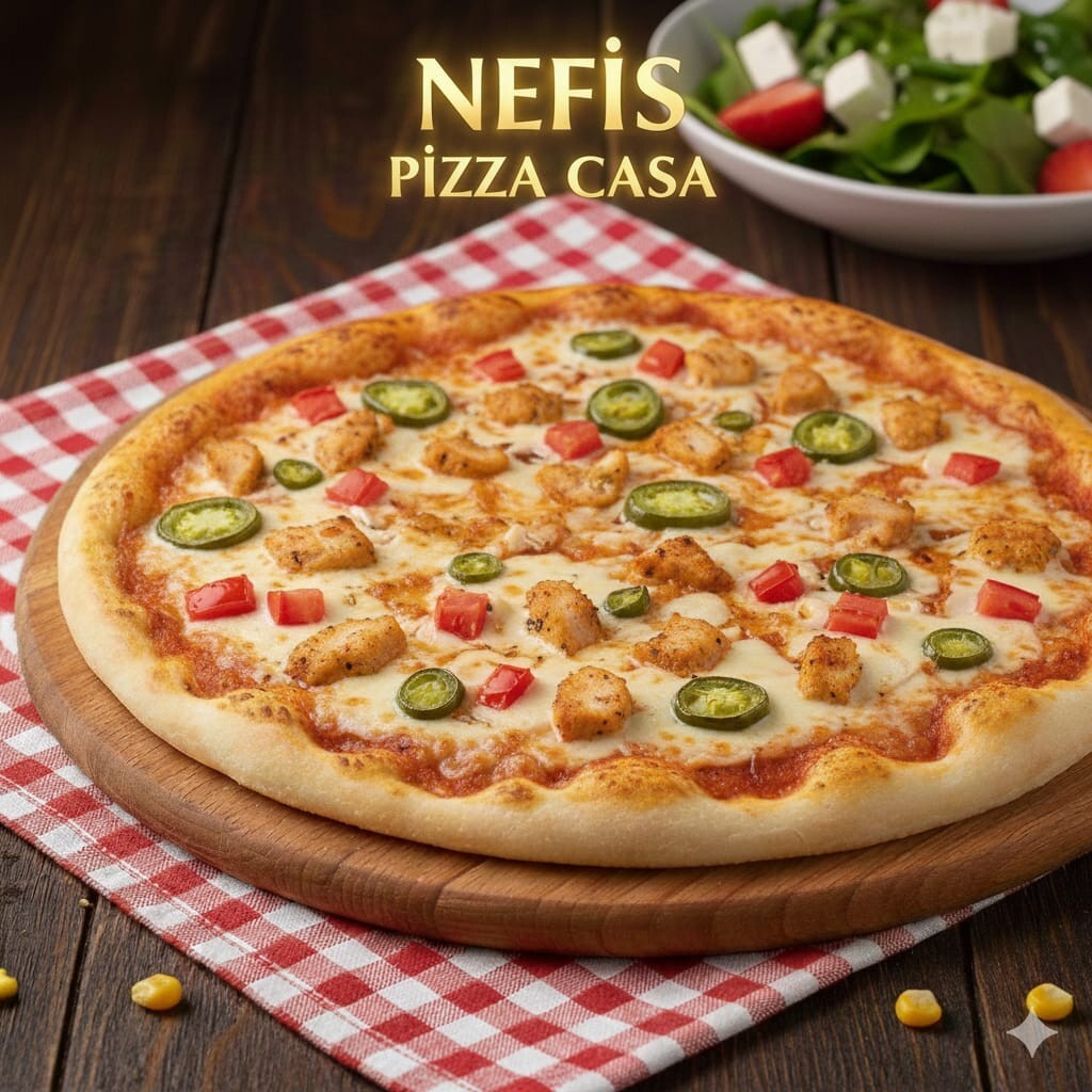 Tavuklu Pizza (Büyük Boy)