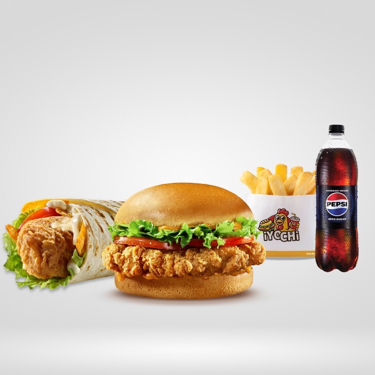 İyochi Chicken Burger + Wrap Menü
