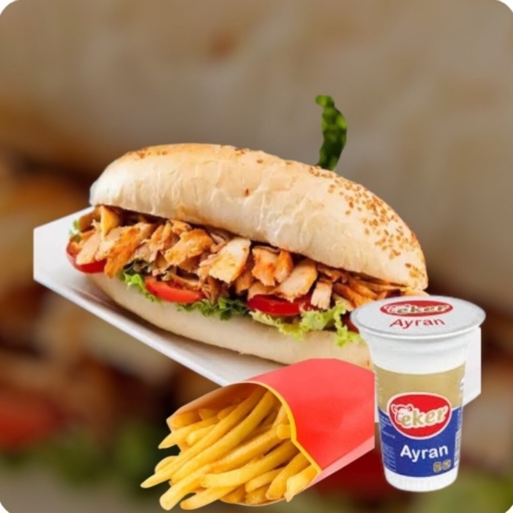 Tam tavuk döner menü