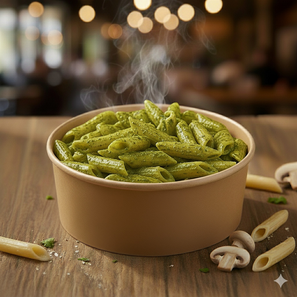 Pesto Soslu Makarna (Sade)
