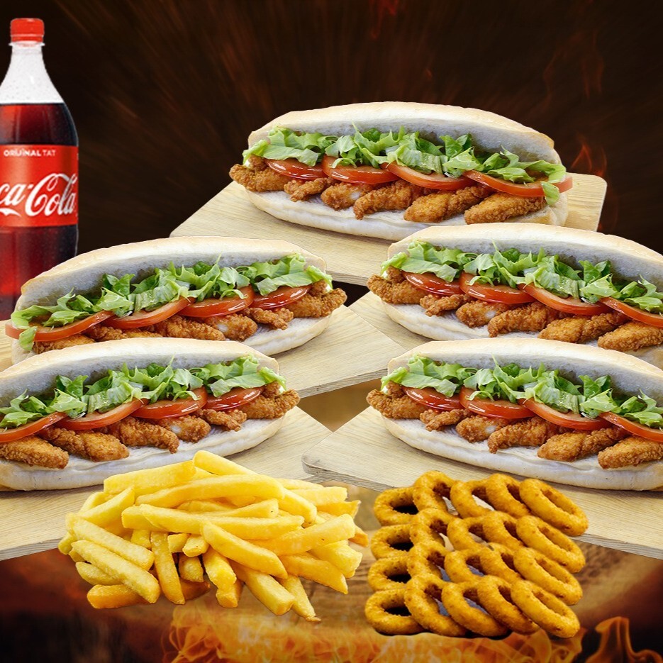 5'li Ekmek Arası Çıtır Tavuk Menü