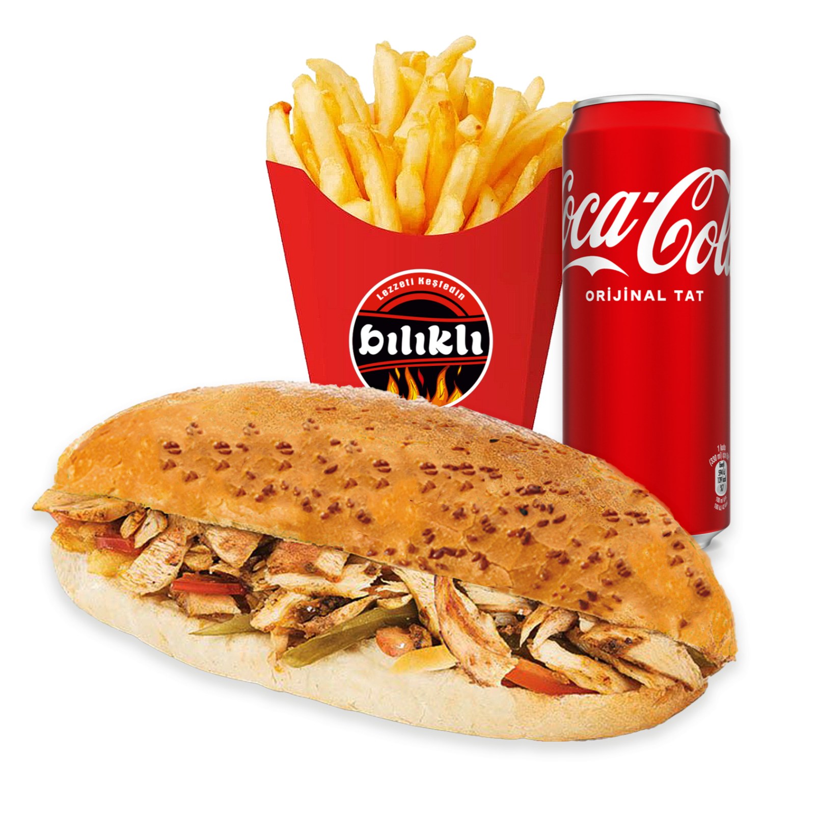 Ekmek Arası Tavuk Döner Menü 2 ( Patates Cips + Kola)