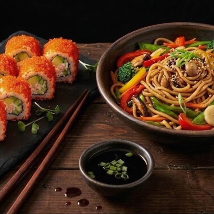 California Roll + Sebzeli Noodle + 1 Coca Cola 330 ml