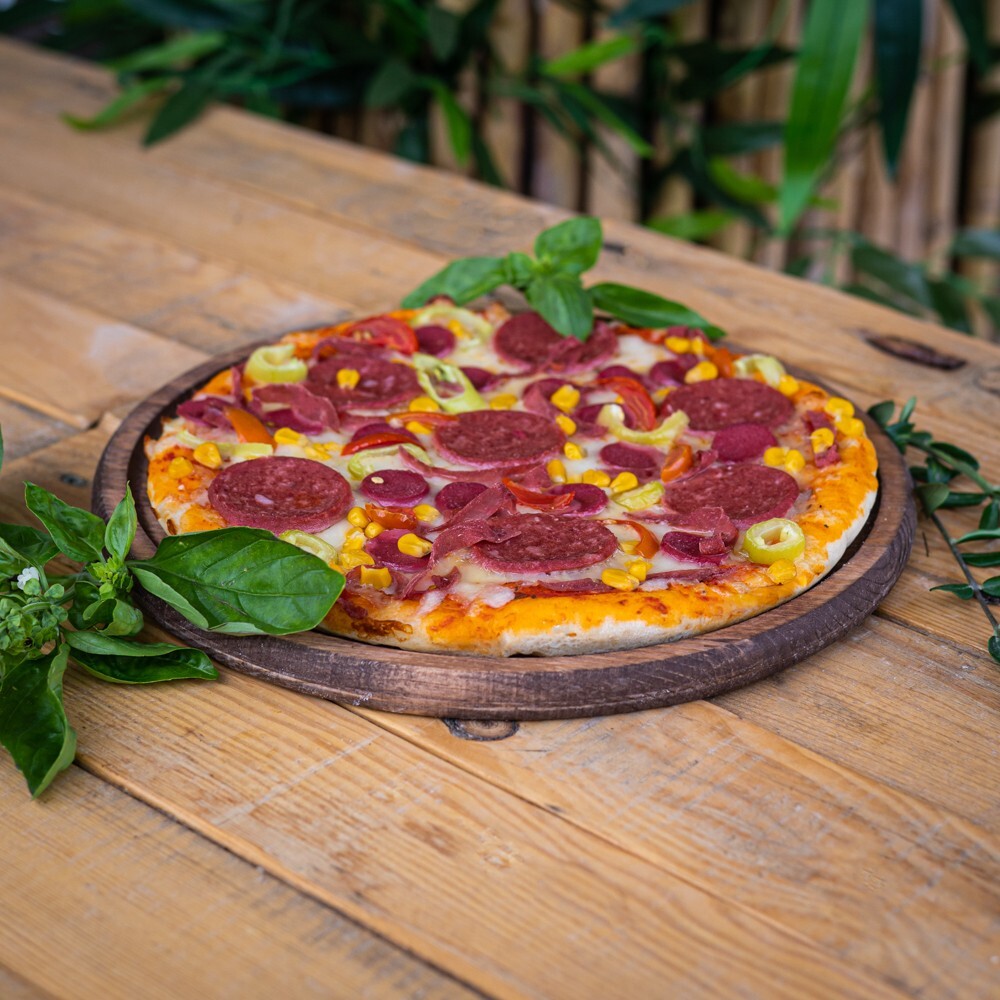 Salamlı sosisli Pizza (Orta)
