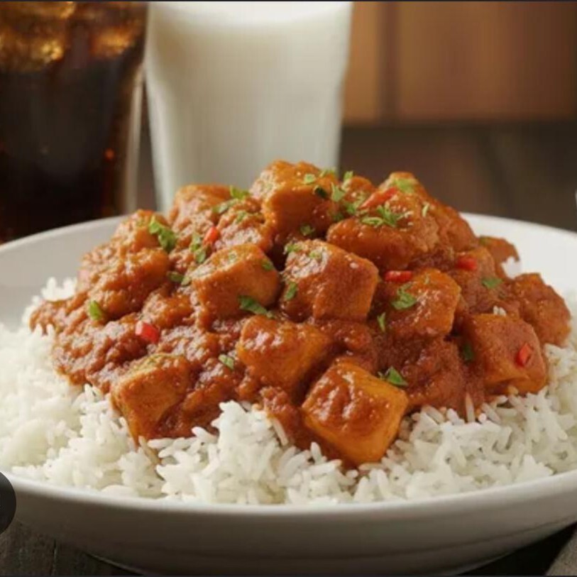 Barbekü Soslu Tavuk Pilav+Ayran