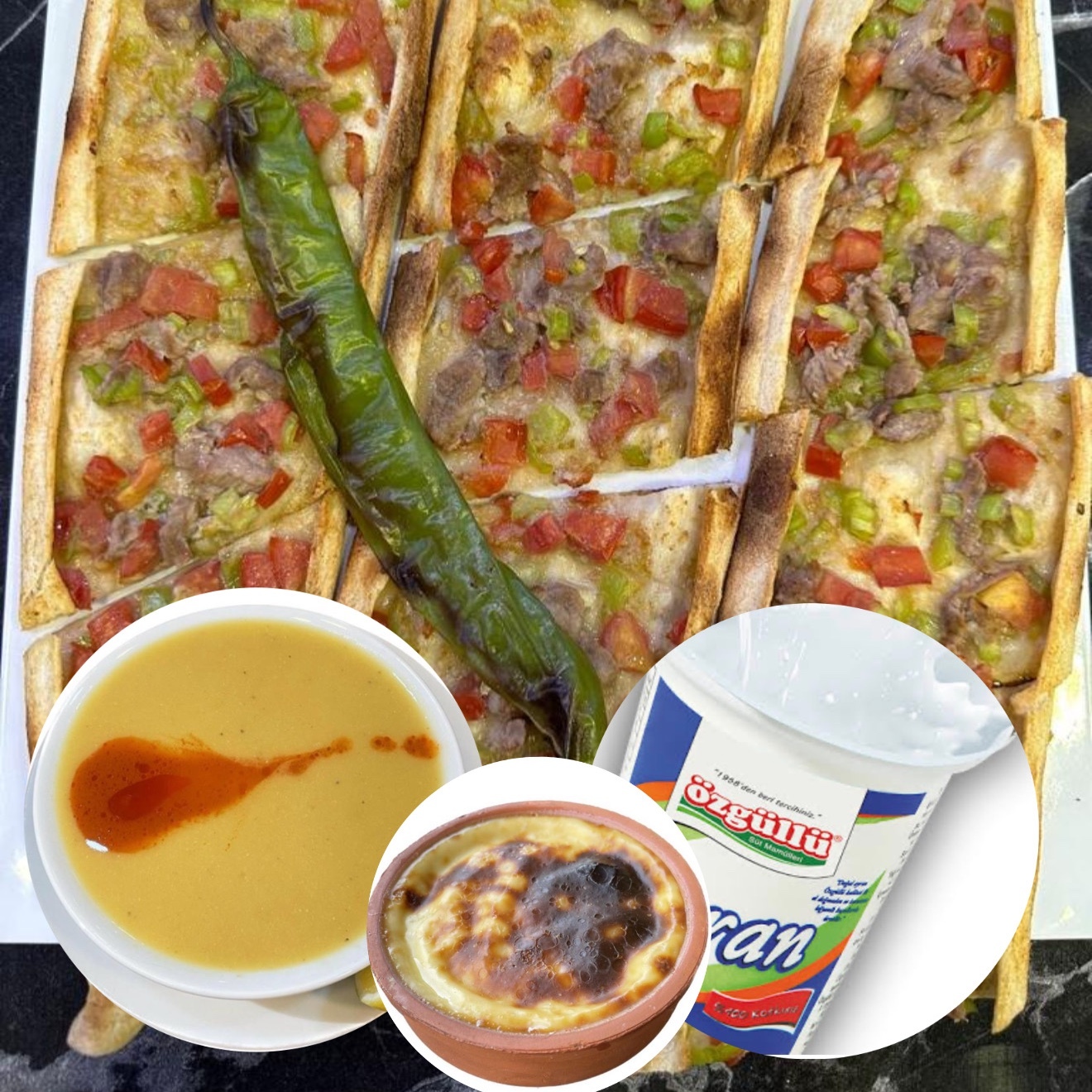 Kuşbaşılı, Sütlaç, Çorba, Ayran