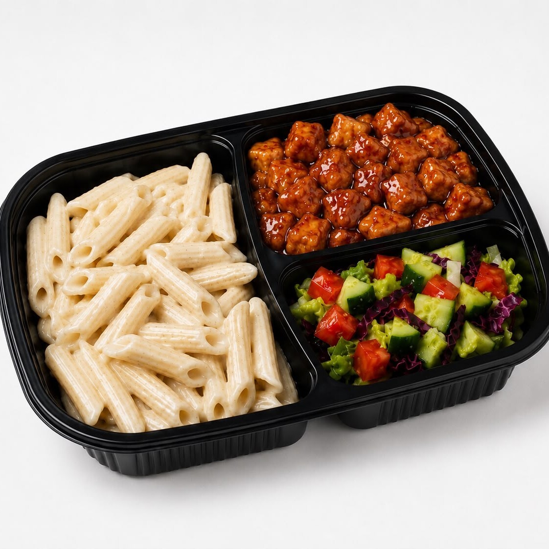Barbekü Soslu Tavuk & Kremalı Penne Makarna