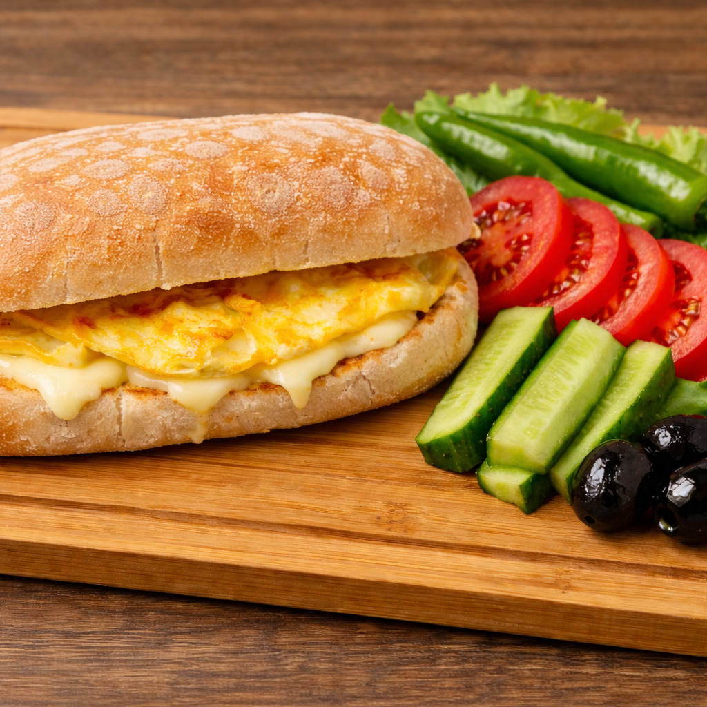 Omletli Kaşarlı Tost