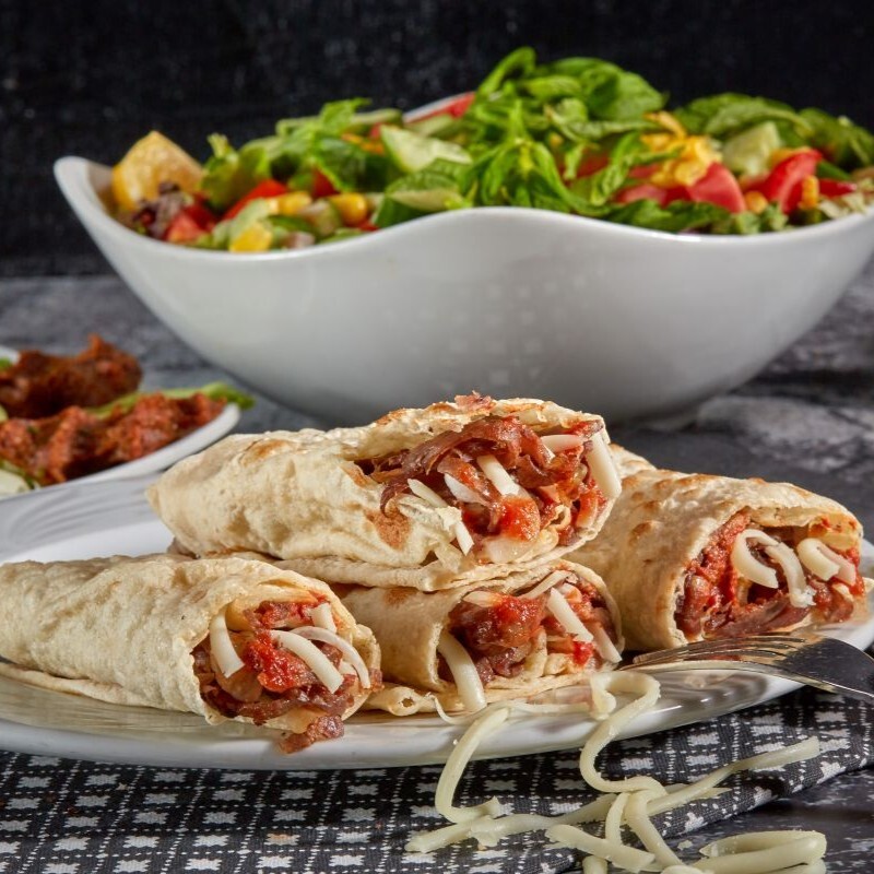 Soslu Kaşarlı Et Döner Dürüm