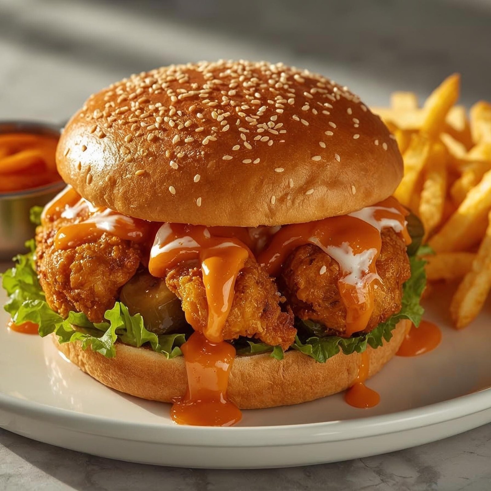 Buffalo Burger + Patates