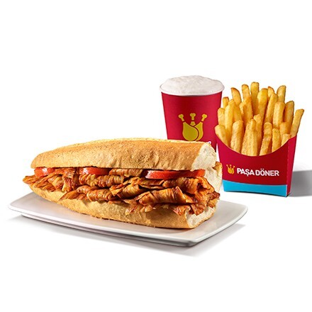 Üç Çeyrek Ekmek (90 gr.) & Patates Menü
