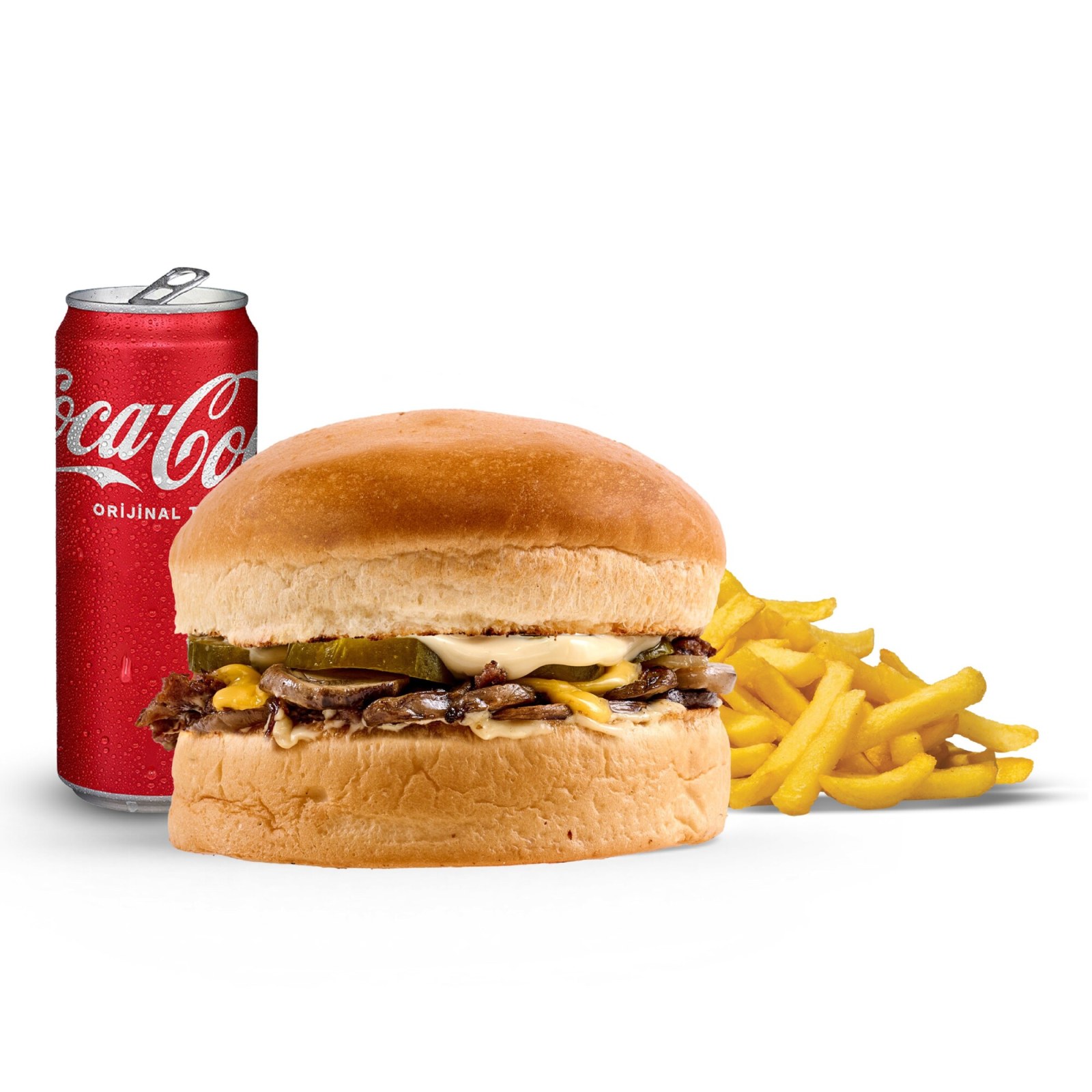 Smash Mushroom Burger Menü