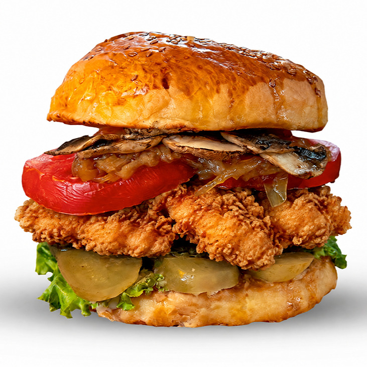 Mushroom Chicken Burger