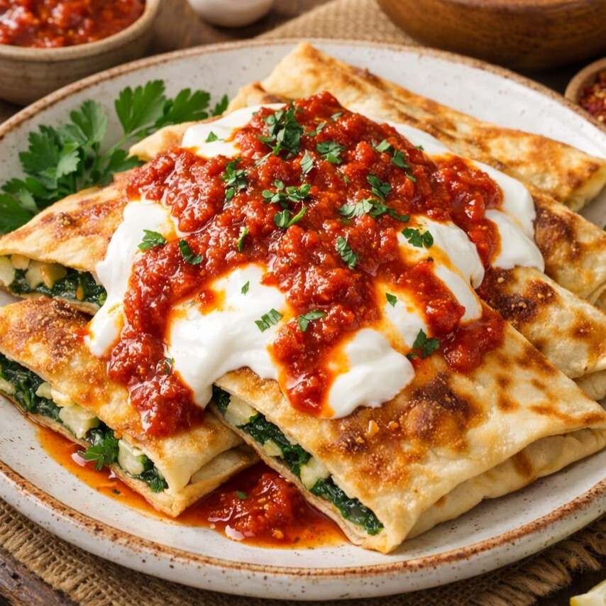 Ispanaklı Yoğurtlu Gözleme