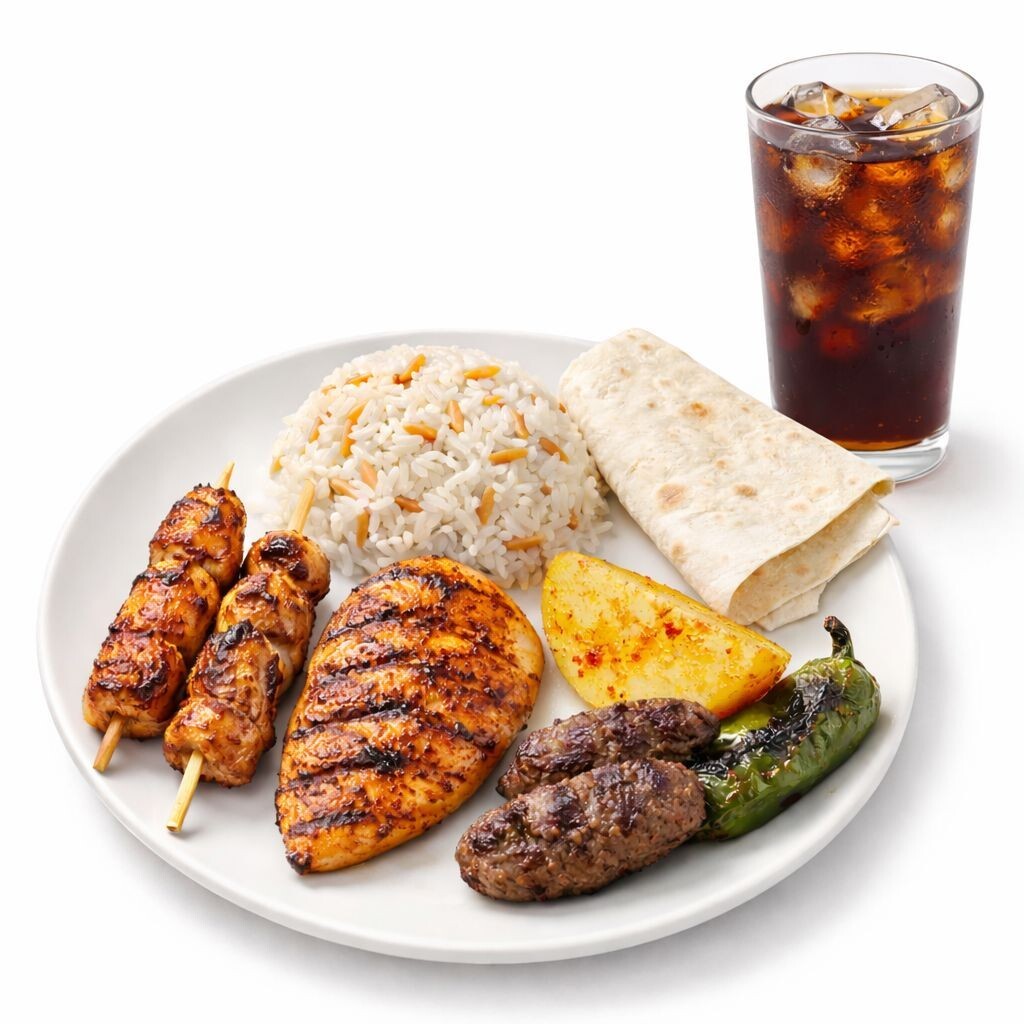 Karışık Izgara & Tereyağlı Pirinç Pilavı +Coca Cola 330Ml