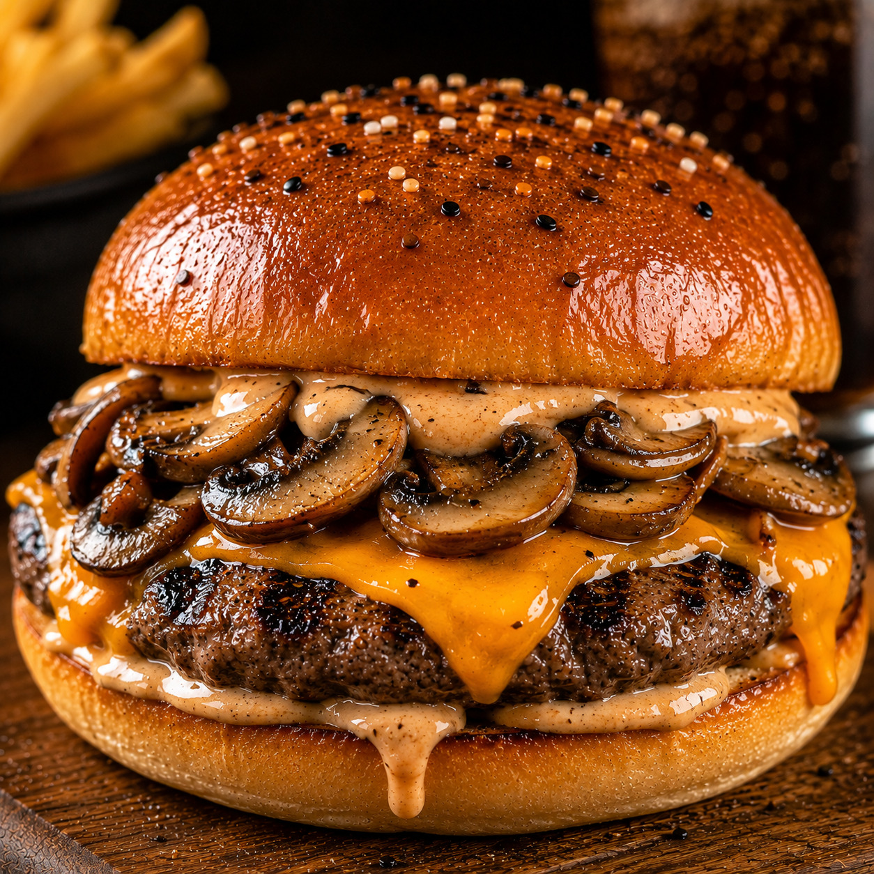 Mushroom Steak Burger