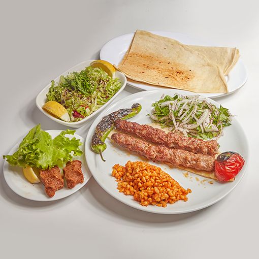 Adana Kebap + Çiğ Köfte + Salata