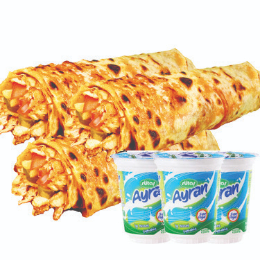 Tavuk Döner 3 Medium + 3 Ayran Menü