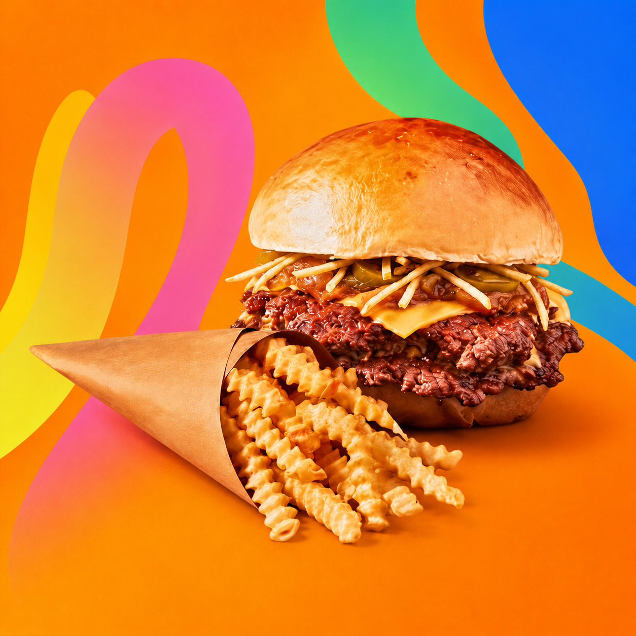 Chipotle Smash Burger & Tırtıklı Patates