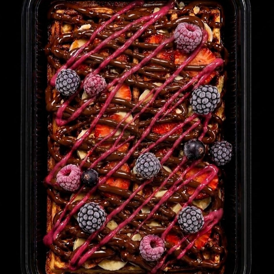 Orman Meyveli Waffle Tabak