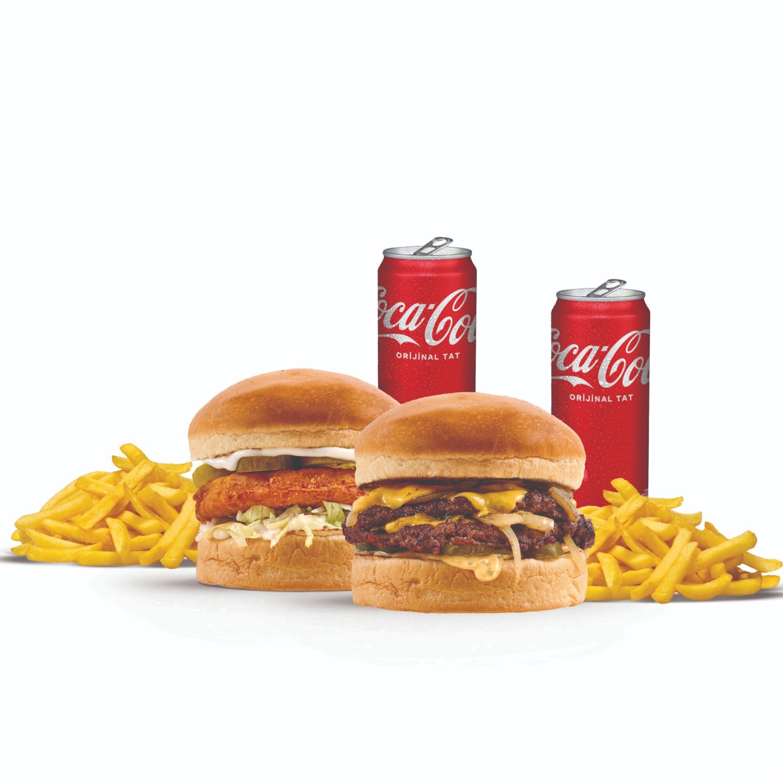 İkili Et - Tavuk Burger Menü