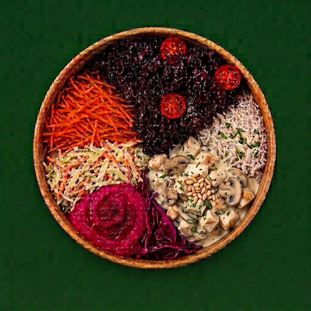 Kremalı Mantarlı Tavuk Kase