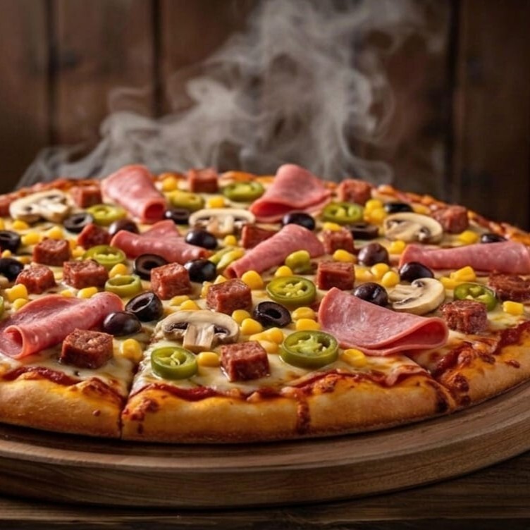 Acılı Karışık Pizza (Orta) Acılı Jalapeno Sucuk Salam Mantar Mısırlı Zeytinli Full Pizzacı Pizza
