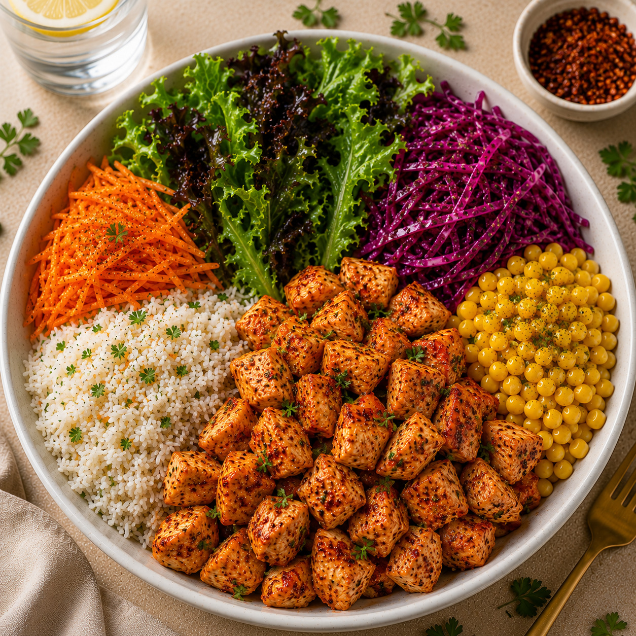 Acılı Tavuk Sote Bowl (600gr)