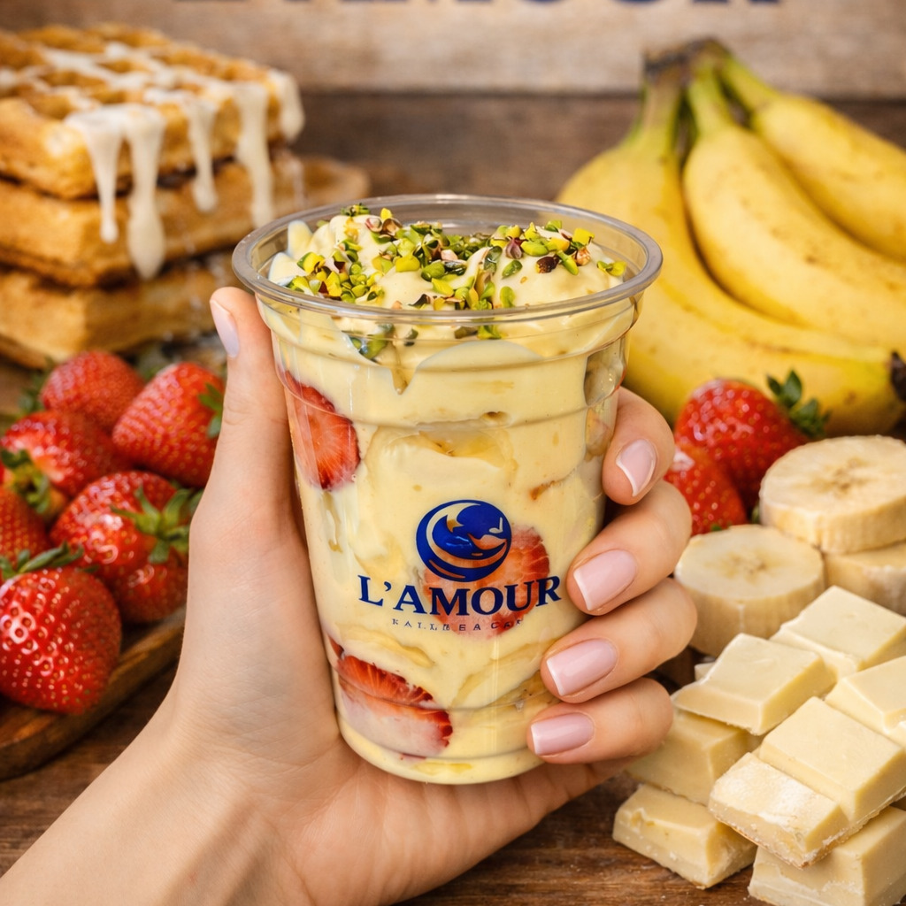 Beyaz Çikolatalı Bardak Waffle
