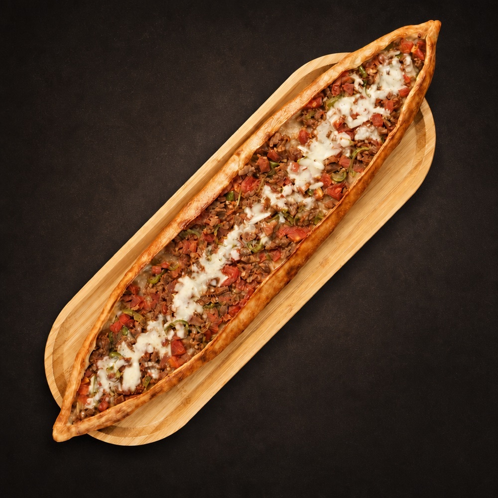 kuşbaşılı yumurtalı pide