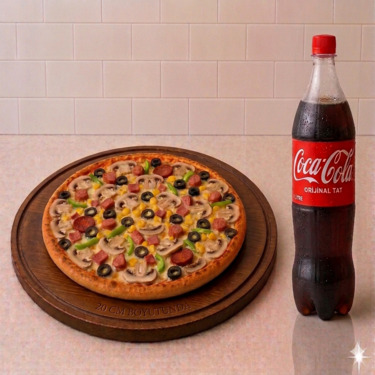 Orta Boy Karışık Pizza & 1 Lt İçecek