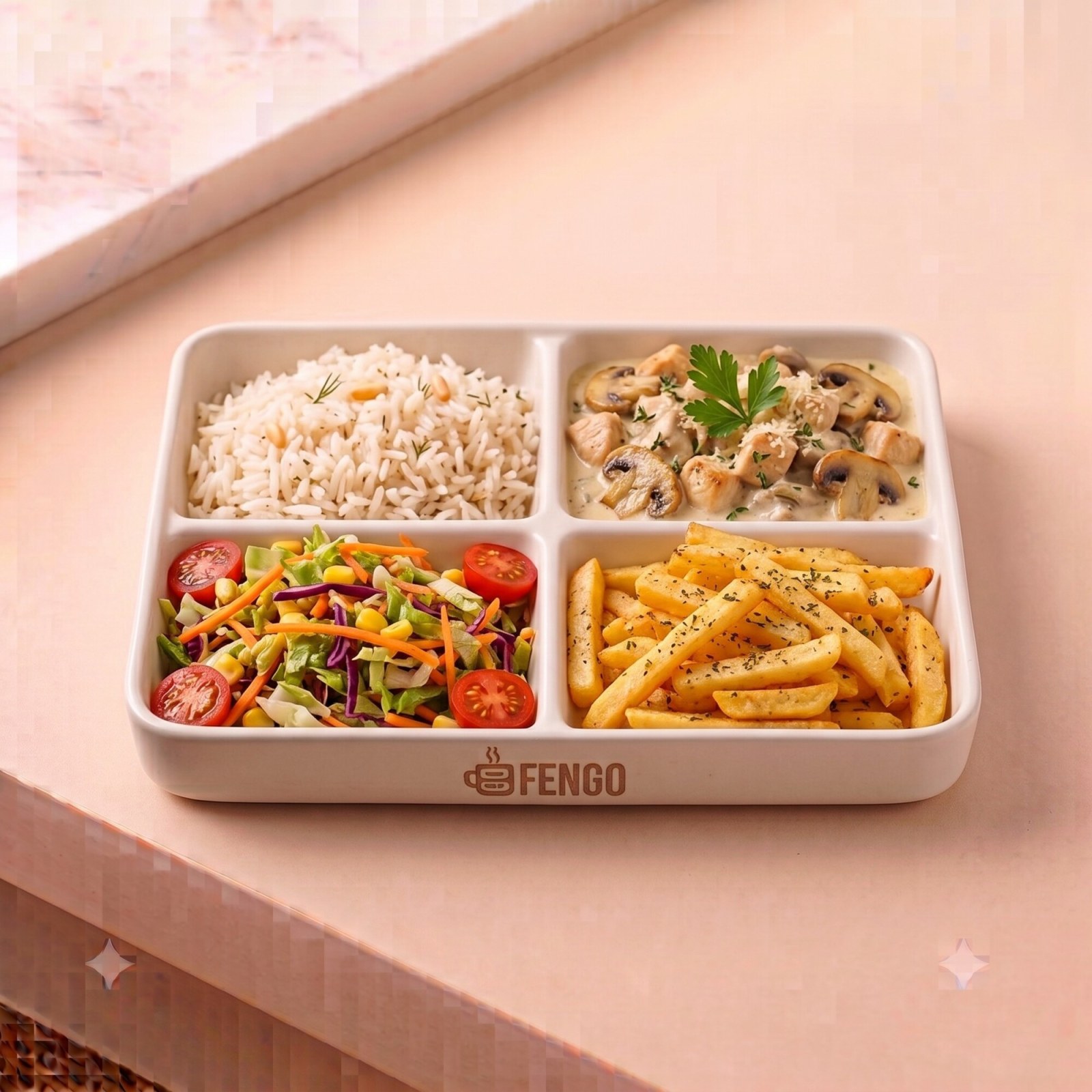 Kremalı Mantarlı Tavuk Menü + Mevsim Salata