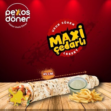 Pexos Maxi Çedarlı Tavuk Döner Dürüm