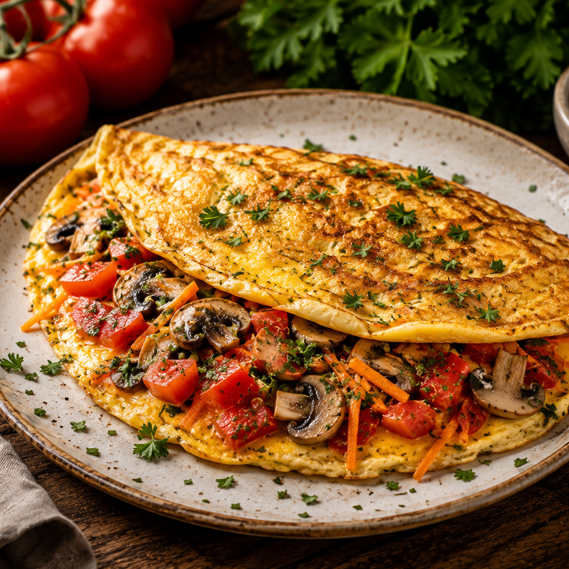 Sebzeli Omlet