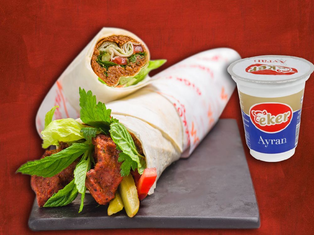 Çiğköfte Mega Dürüm + Ayran 170 ml