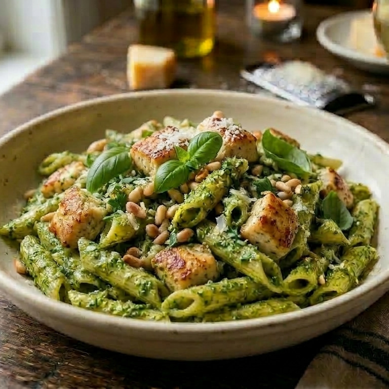 Fesleğenli Kremalı Tavuklu Penne