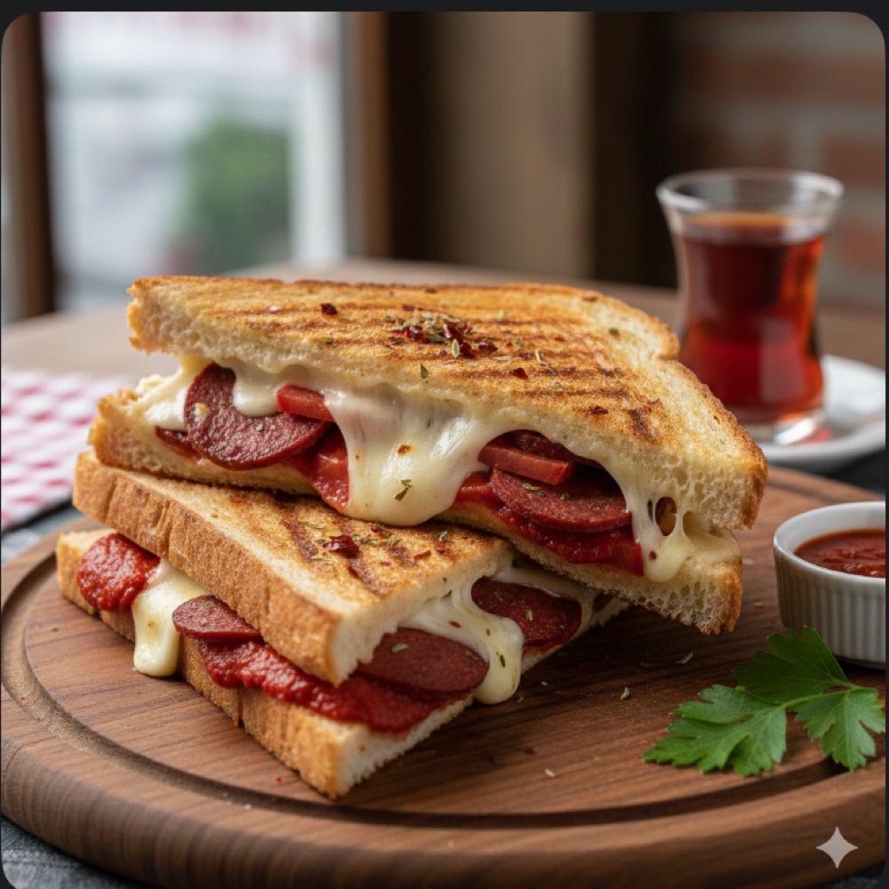 Yarım Ekmek Karışık Tost
