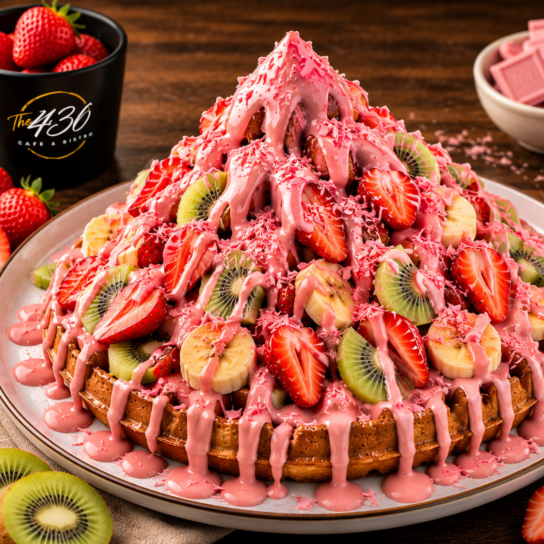 Frambuaz Çikolatalı Waffle (2 Kişilik)