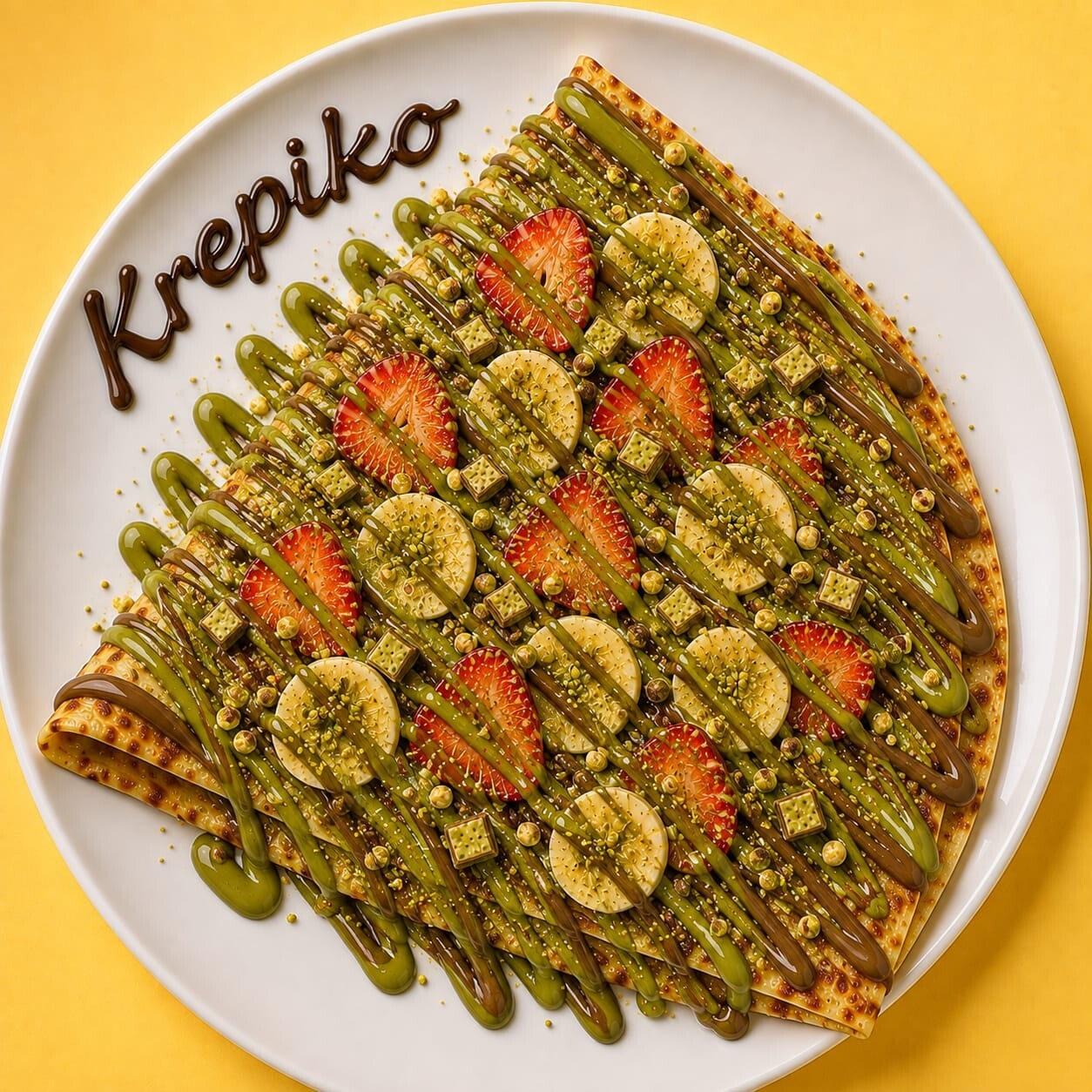 Antep Fıstığı Çikolatalı Krep