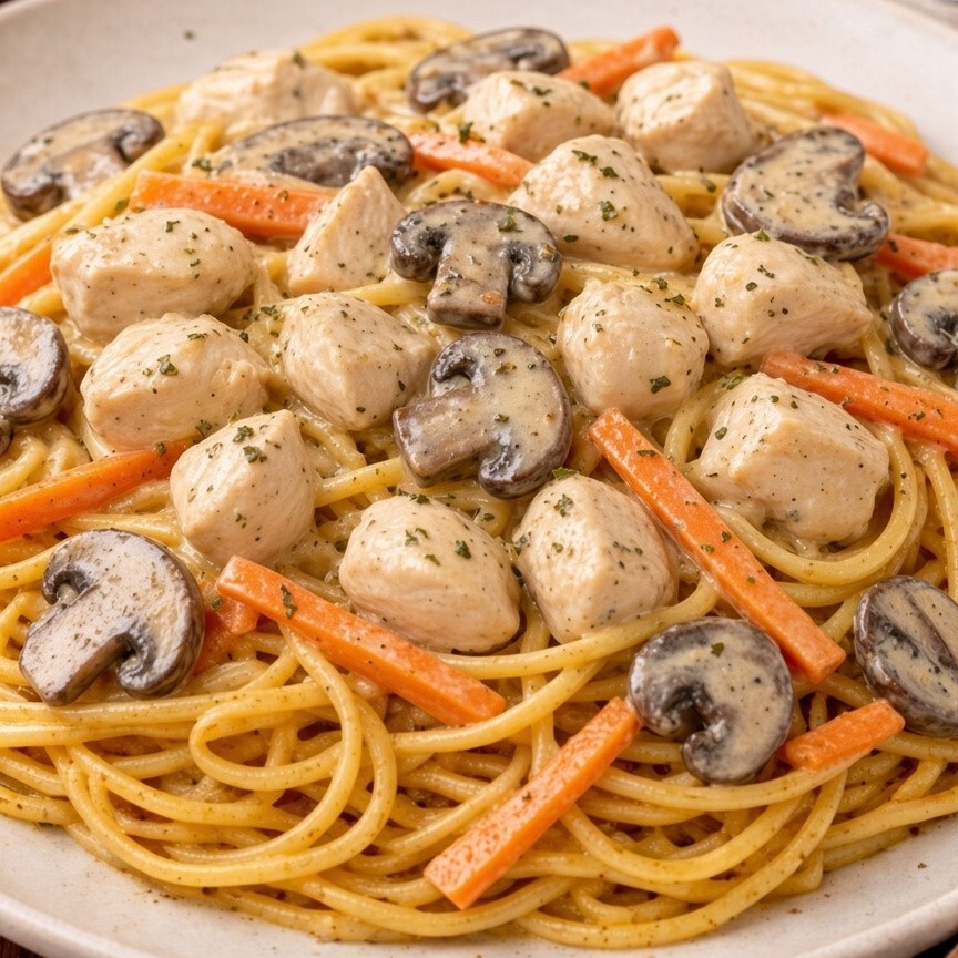 Soya Soslu Tavuklu Spagetti