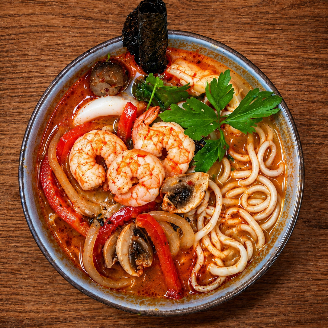 Ramen Karides Çorbası