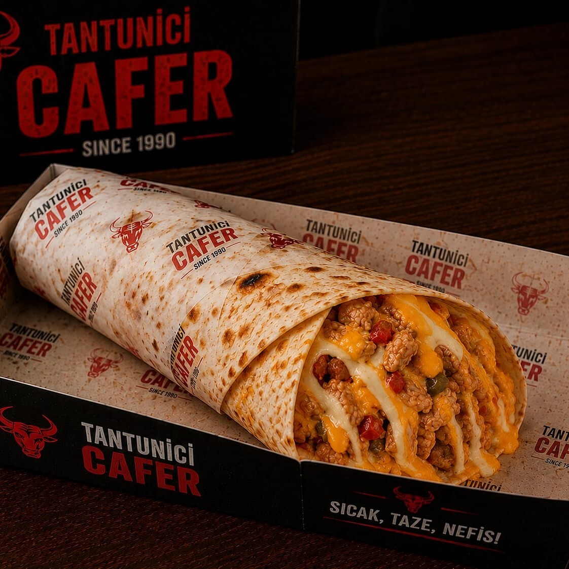 Cheddarlı Tavuk Tantuni Dürüm
