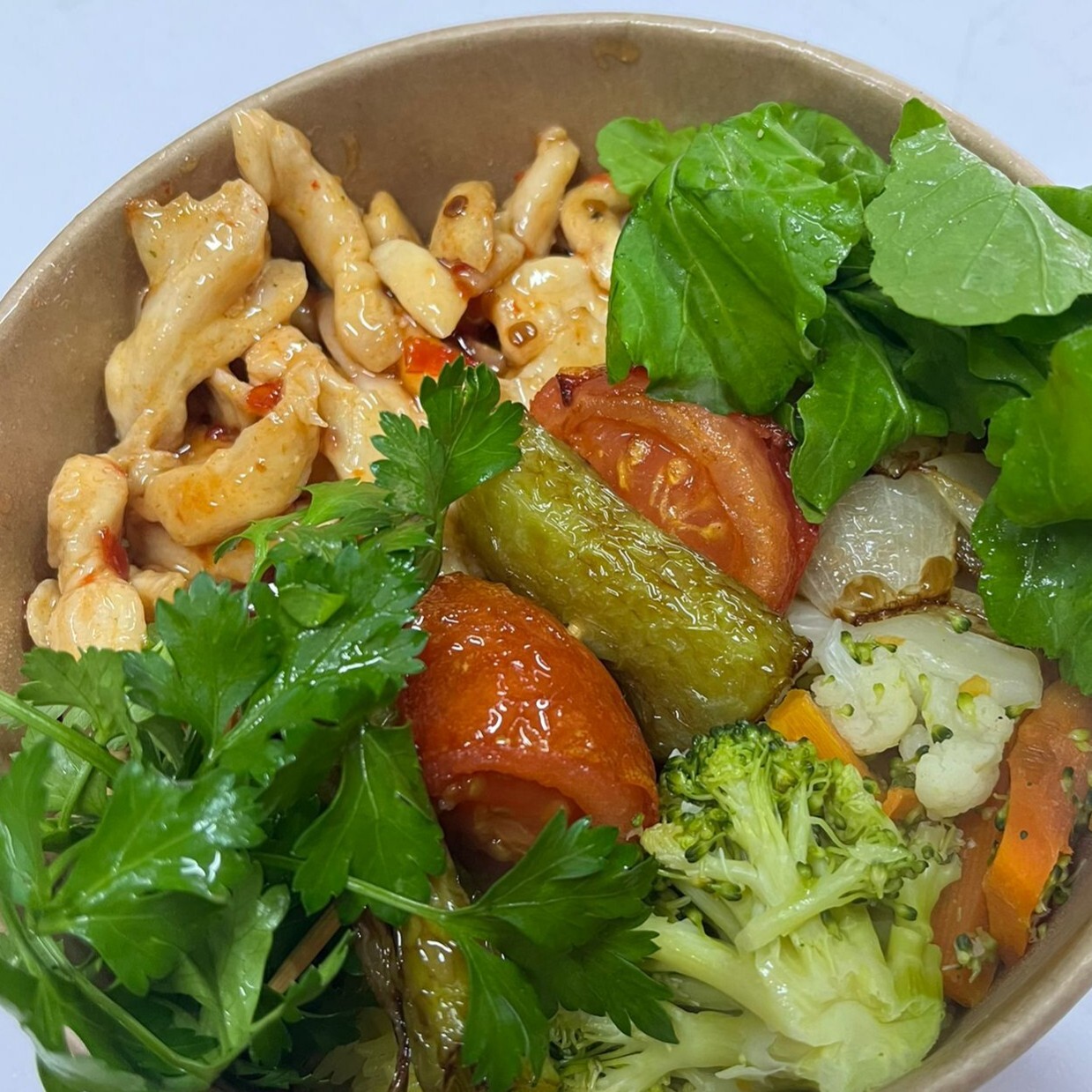 Tatlı biber ( sweat chili ) Soslu Bowl