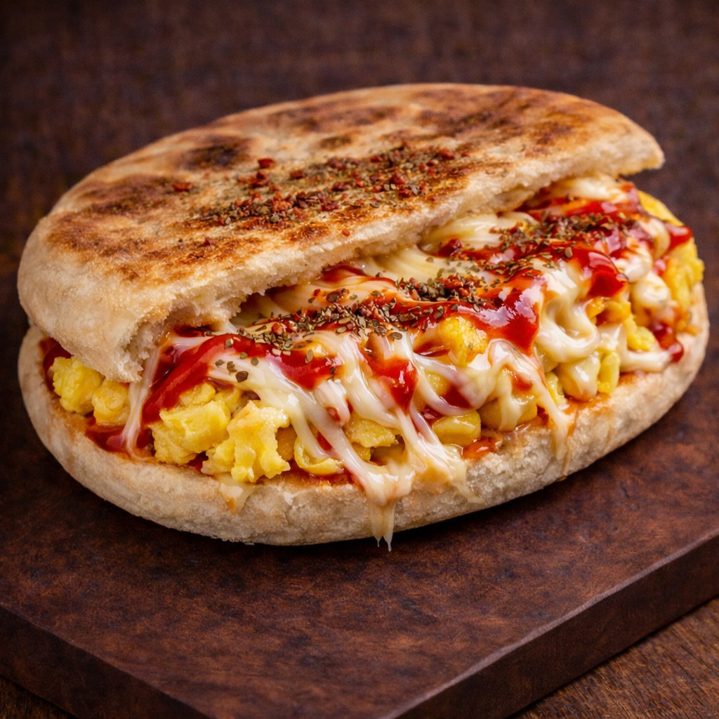Yumurtalı Kaşarlı Bazlama