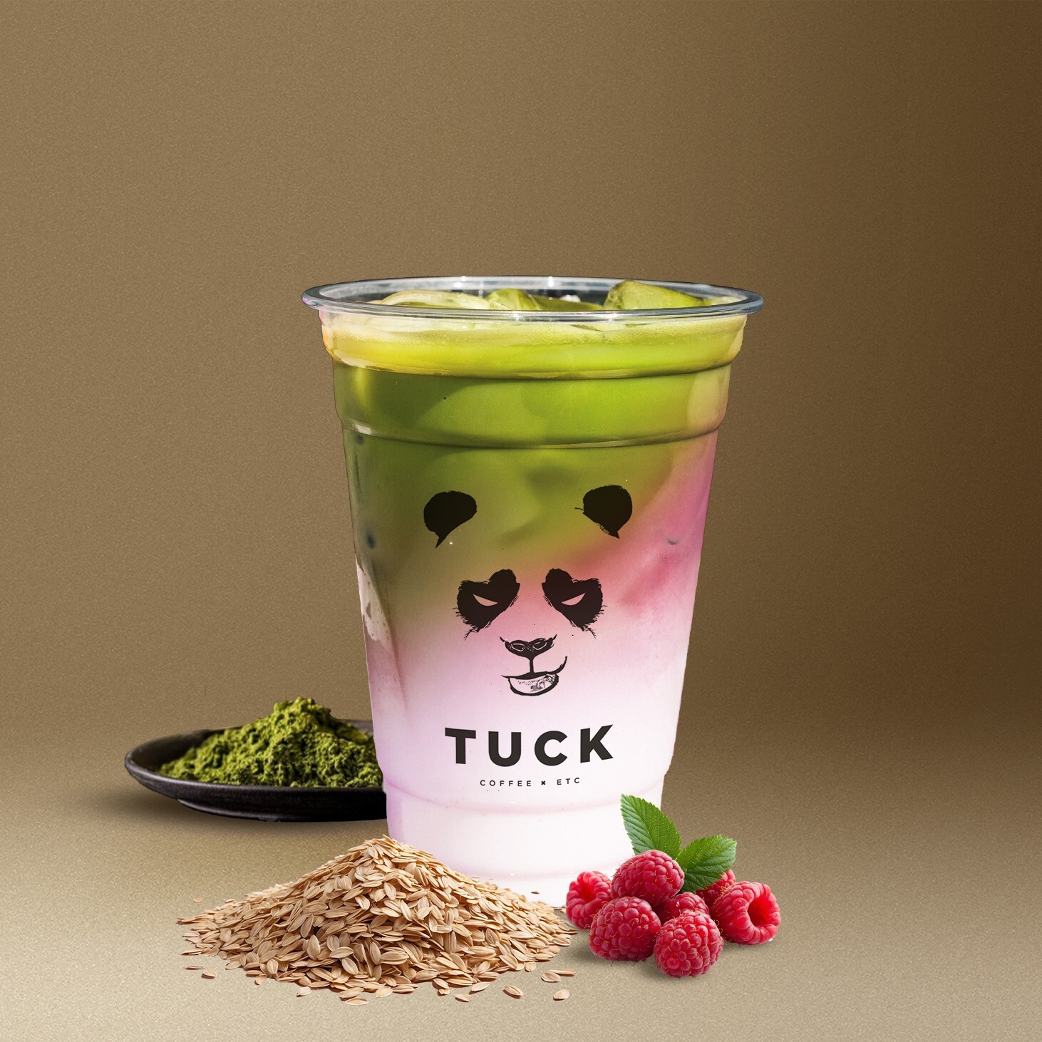 Ice Oat Berry Matcha Latte