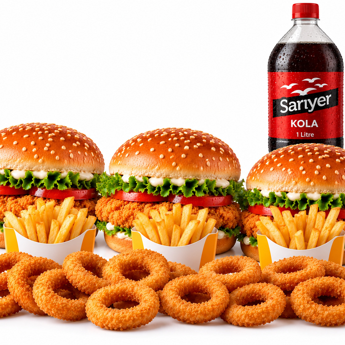 3'lü Cici Burger Menü