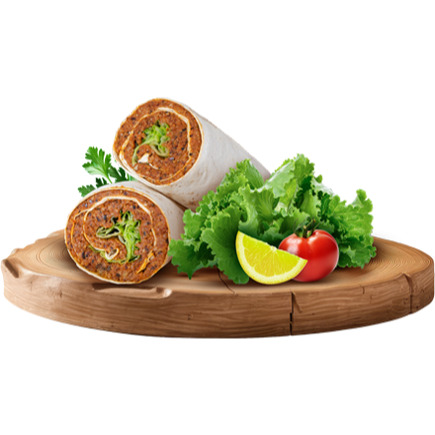 2'li Mega Çiğ Köfte Dürüm Menü ve ıkı adet 20 cl ayran