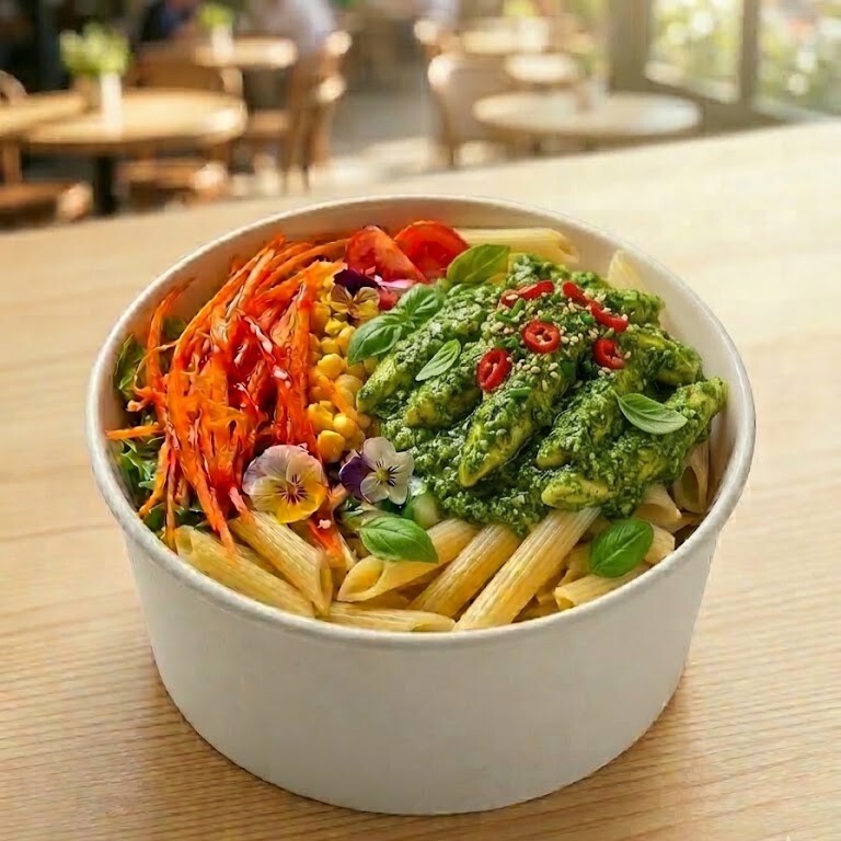 Kovada Fesliyen Soslu Tavuklu Penne