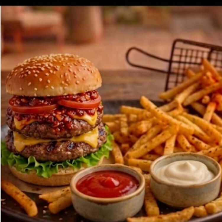 2 Katlı Et Hamburger