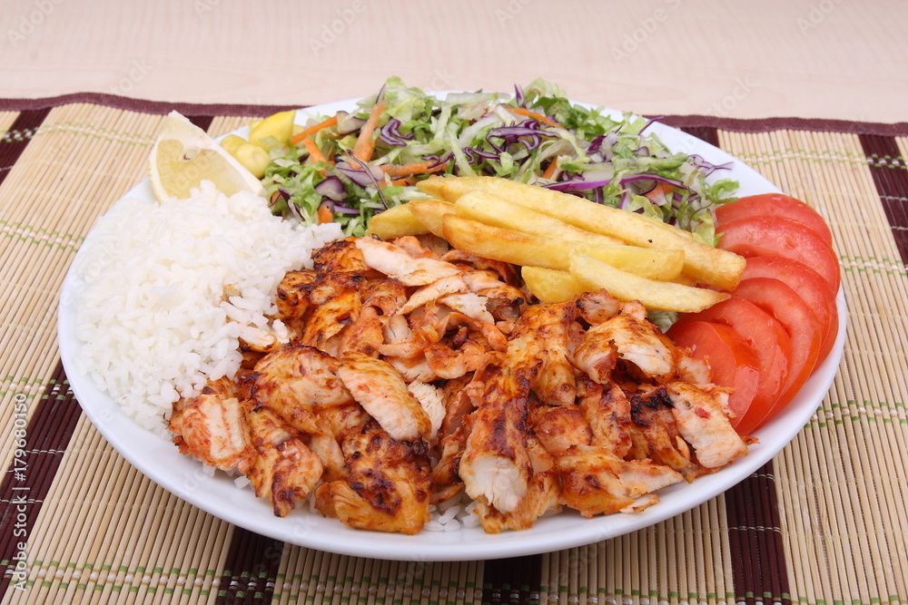 pilav üstü tavuk döner 1.5 porsiyon